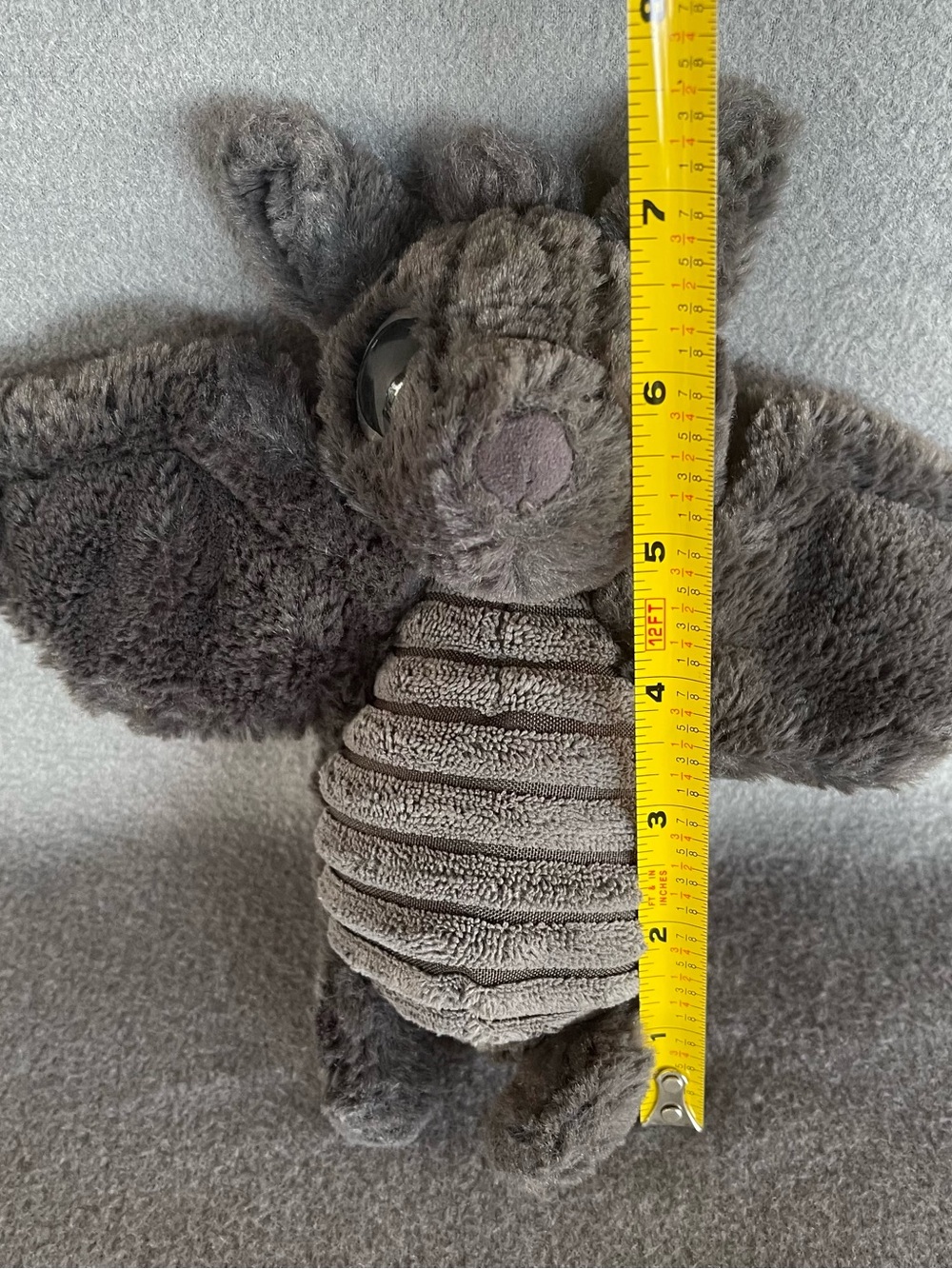 Jellycat Very Rare Retired Frizzles Bat Genuine Cute Large Eyes Furry Plush HTF - Picture 2 of 16